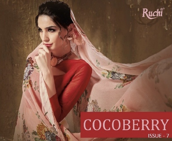Cocoberry Vol 7 By Ruchi Sarees 701 Series Fancy Chiffon Satin Patta Saree Catlog Wholesaler Surat