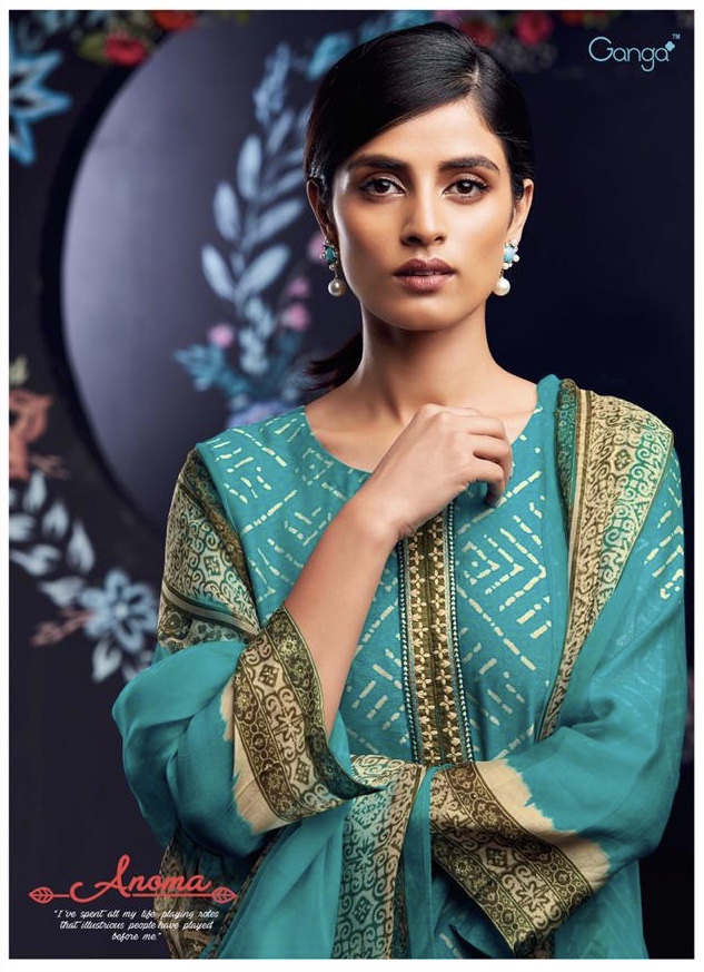 Anoma By Ganga 6228 Series Designer Pure Kora Silk Salwar Kameez Catlog Wholesaler Surat