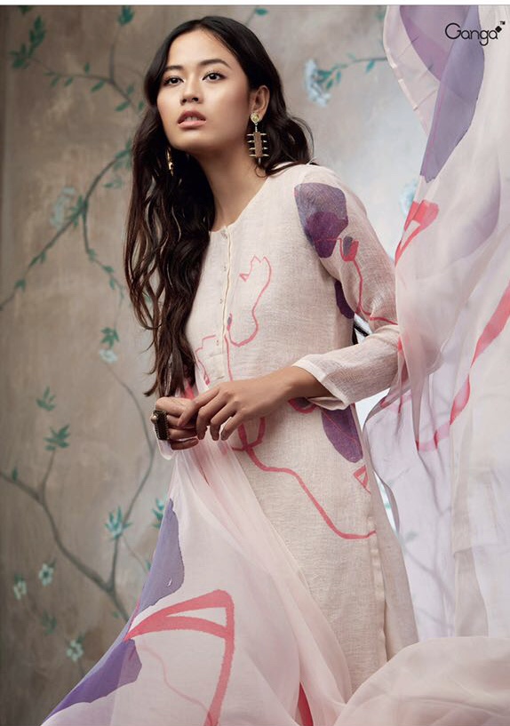 Ganga Merak 5928 Series Fancy Readymade Pure Handmade Linen Cotton Suit Catlogue Dealer Wholesale Pr...