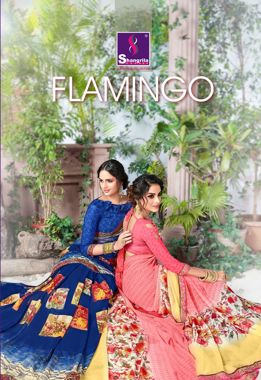 Shangrila Flamingo 3531 Series Fancy Printed Saree Catlog Wholesaler Supplier Surat