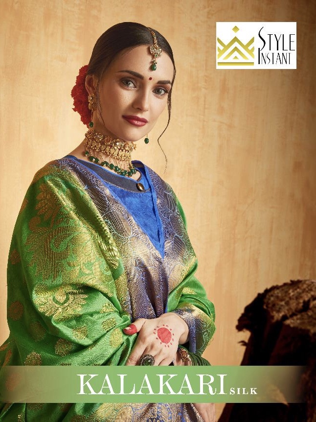 Kalakari Silk By Style Instant 1258 Series Fancy Party Wear Silk Saree Catlog Wholesaler Surat
