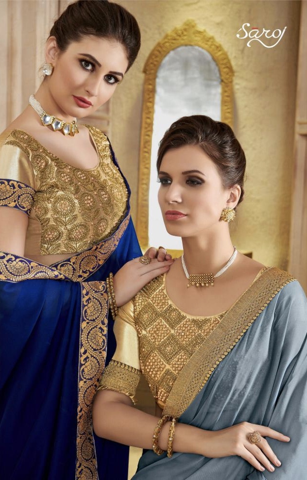 Vritika By Saroj 91001 Series Fancy Rangoli Silk Party Wear Saree Catlog Wholesale Dealer Surat