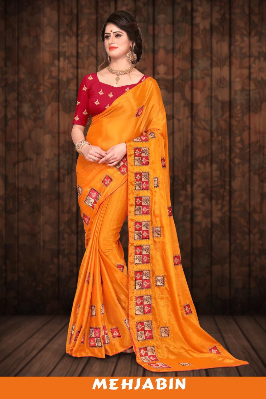 Mehjabin By Right One Fancy Tarkey Silk Saree Catlog Wholesale Dealer Surat