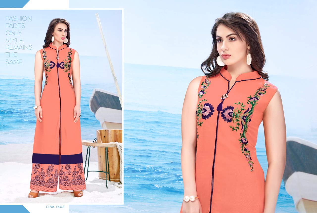 Tarana By Vs 1401 Series Reyon Top And Plazzo Catlog Wholesale Dealer And Supplier Surat