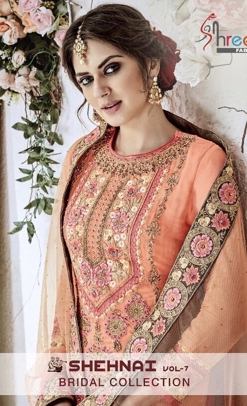 Shree Fabs Shehnai Vol 7 Bridal Collection 6032 Series Designer Bridal Sarara Suit Collection Wholes...