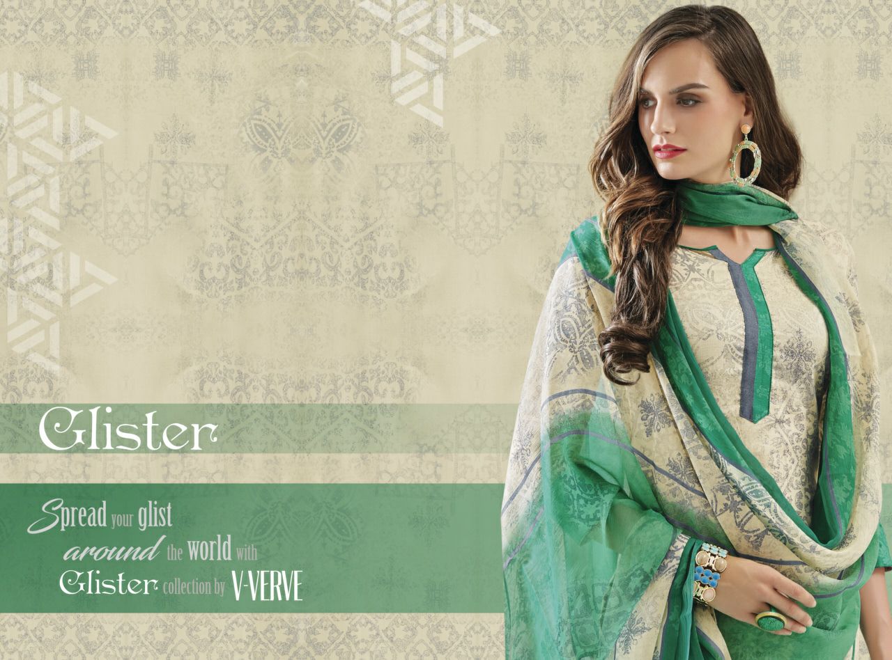 Glister Vol 1 By V Verve Fancy Glace Cotton Printed Salwar Kameez Catlog Wholesale Dealer And Suppli...