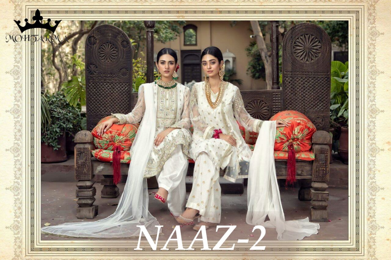 Mohtarma Fabrics Naaz 2 Designer Georgette Pakistani Suit Collection Wholesale Dealer And Supplier S...