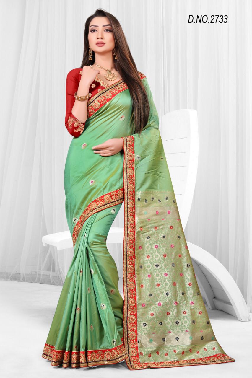 Vt 2733 Series Fancy Banarsi Silk Party Wear Saree Collection Wholsaler Surat