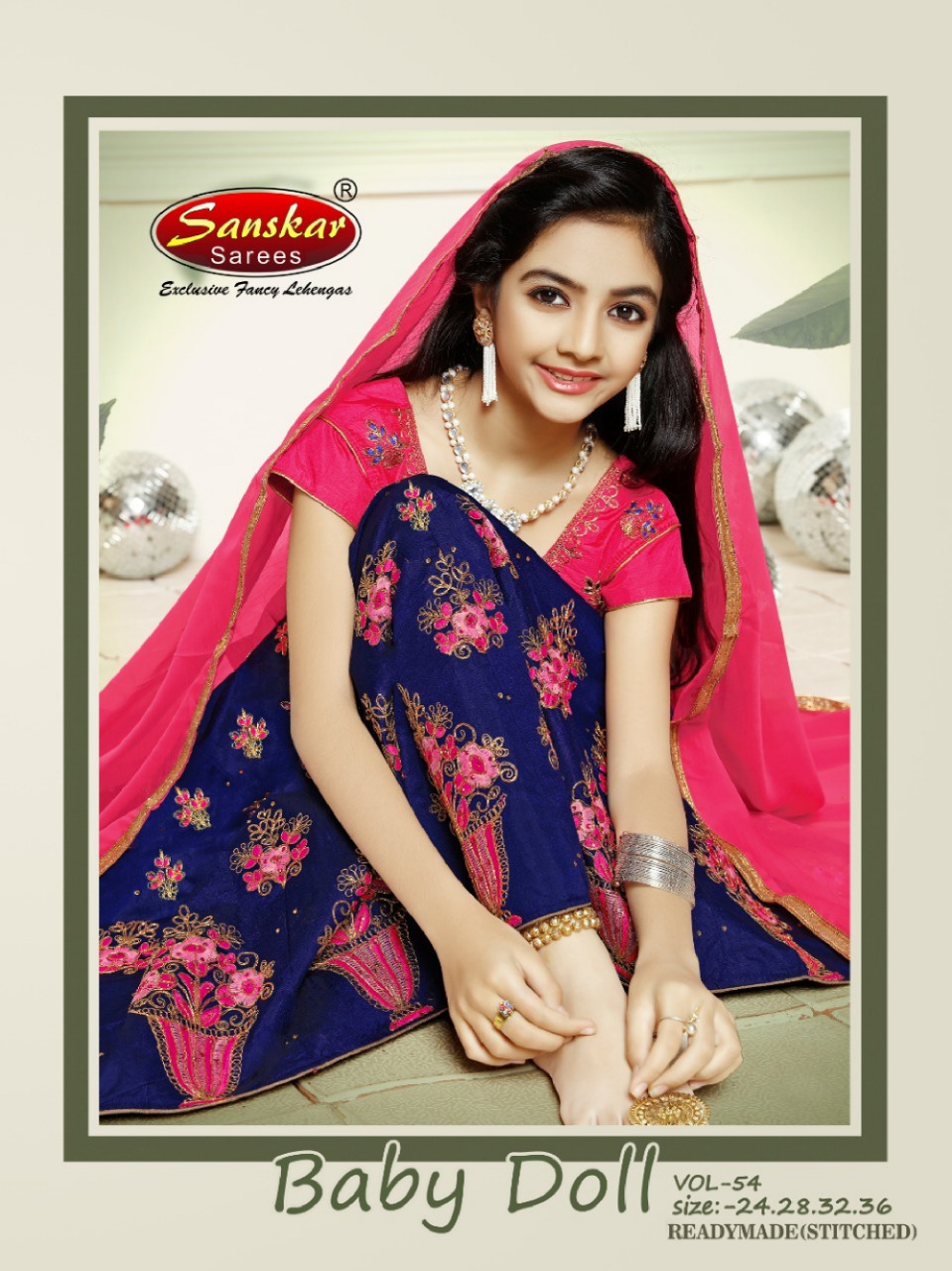 Baby Doll Vol 54 Sanskar Style 2483 Series Fancy Sana Silk Lehenga Collection Wholesaler Surat