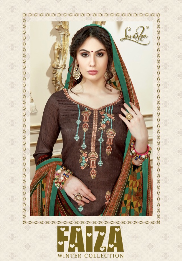 Faiza By Levisha 913 Series Pure Pashmina Printed Patiala Suit Catlog Wholesale Dealer Surat