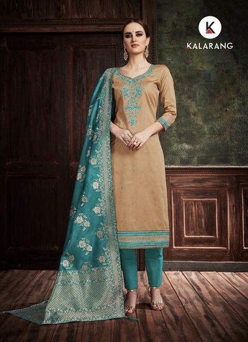 Avishkar By Kalarang 411 Series Fancy Pure Jam Silk Cotton Salwar Kameez Catlog Wholesale Dealer Sur...