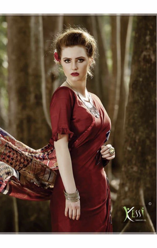 Kessi Saree Reva 7401 Series Rangoli Georgette Printed Saree Collection Wholesaler And Supplier Sura...