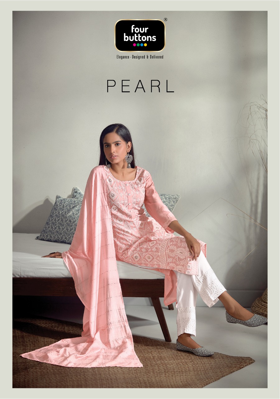 Pearl By Four Buttons Wholesaler Supplier From Surat