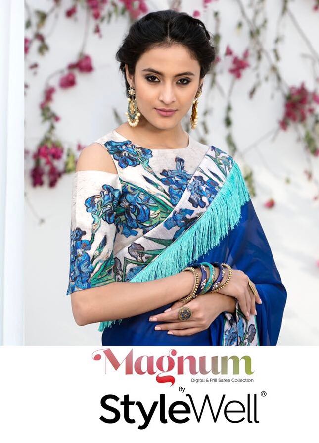 Stylewell Megnum M 111 Series Party Wear Saree Dealer Surat