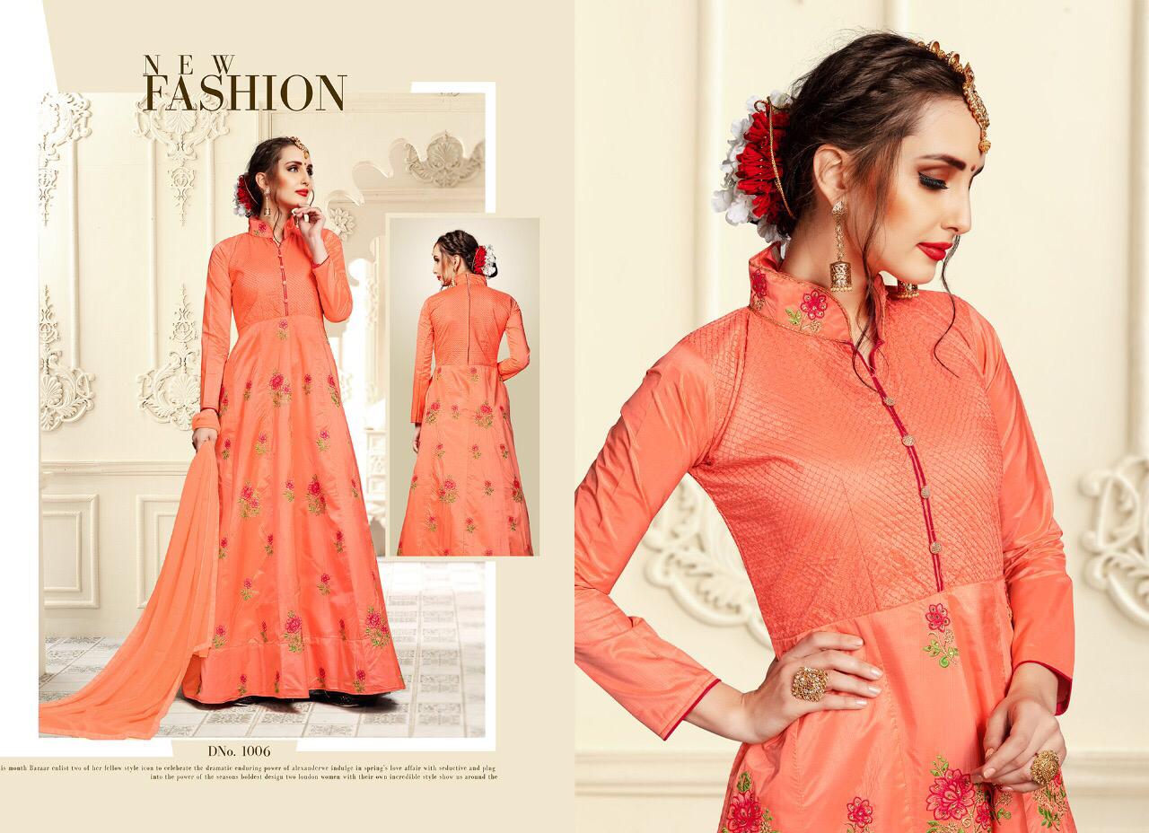 Trendz Vol 2 By Indian Boutique Nx 1001 Series Fancy Party Wear Gown Suit Collection Wholesale Deale...
