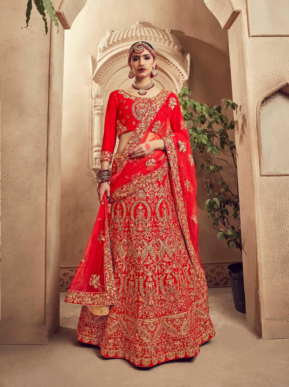 Wedding Lehenga By Hitansh 10001 Series Designer Bridal Party Wear Lehenga Choli Collection Wholesal...