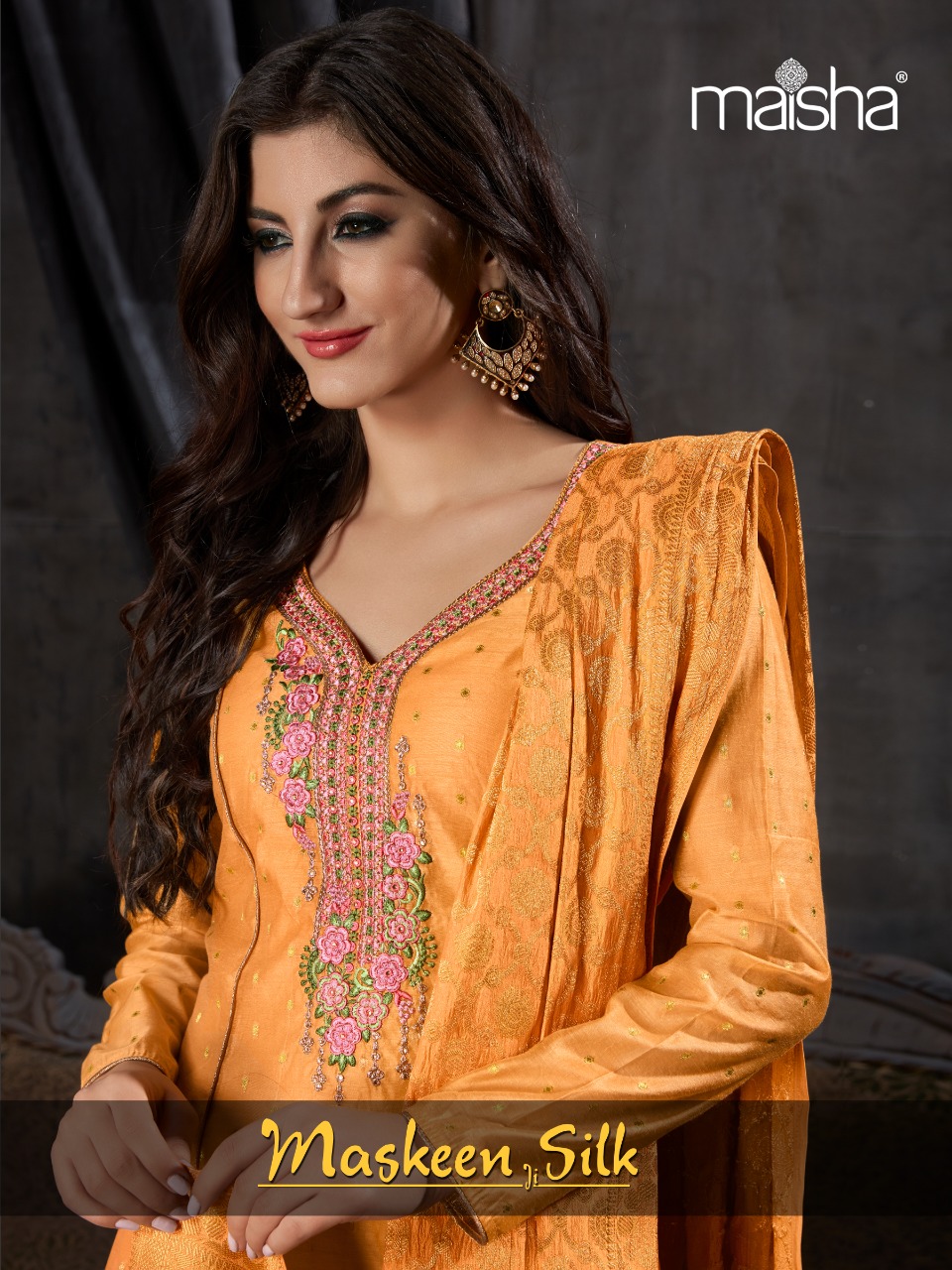 Maskeen Ji Silk By Maisha 5901 Series Designer Party Wear Banarsi Butti Salwar Kameez Catlog Wholesa...