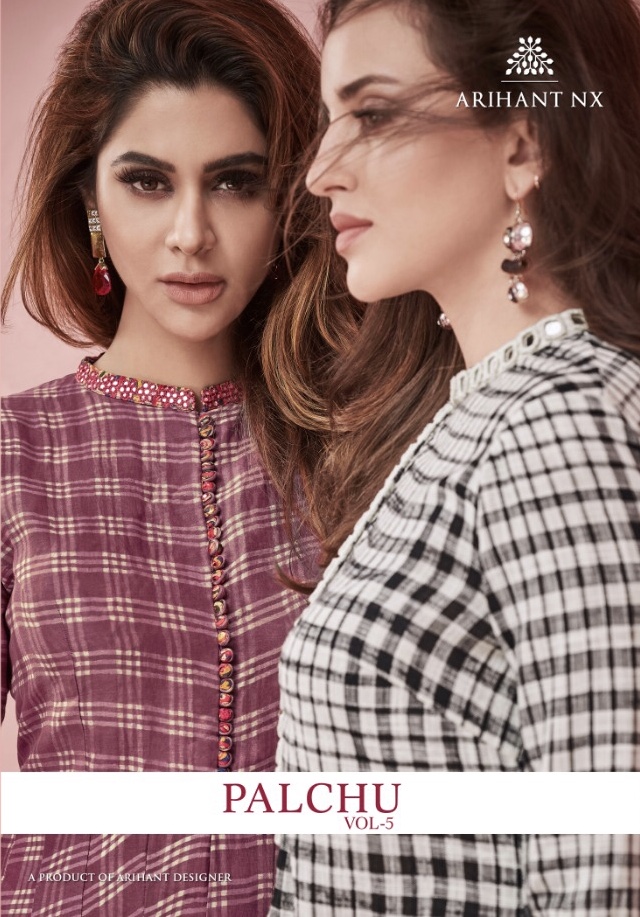 Palchu Vol 5 By Arihant Nx 1041 Series Fancy Reyon Kurti Collection Wholesale Dealer Surat