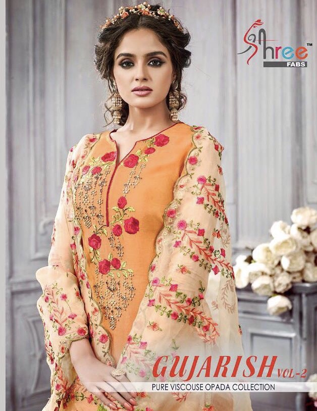 Shree Fabs Gujarish Vl 2 1007 Series Viscos Opada Silk Suit