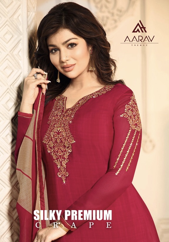 Silky Premium Crape Vol 1 By Aarav Trendz 170 Series Pure Crape Printed Salwar Kameez Catlog Wholesa...