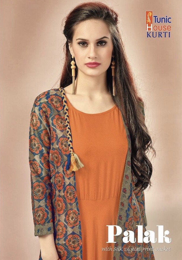 Palak By Tunic House 27 Series Digital Printed Silk Gown Style Kurti Catlog Wholesale Dealer And Sup...