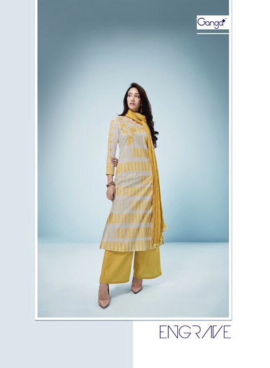 Ganga Engrave 6119 Series Fancy Cotton Lawn Printed Salwar Kameez Catlog Wholesaler And Supplier Sur...