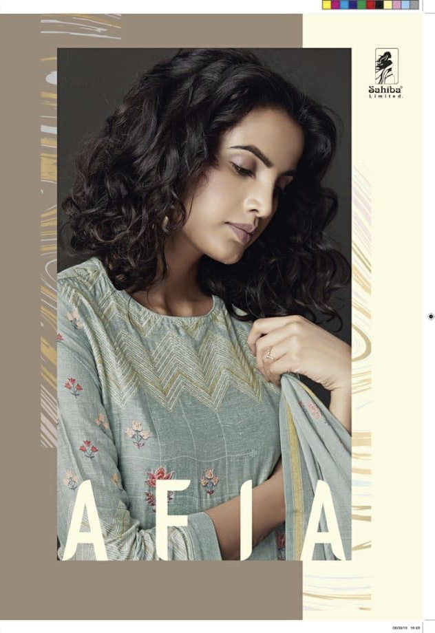 Afia By Sahiba 201 Series Georgette Digital Printed Salwar Kameez Catlog Wholesale Dealer And Suppli...