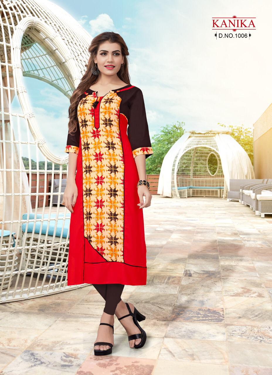 Nayra By Kanika 1001 Series Heavy Reyon Printed Kurti Catlog Wholesale Dealer Surat