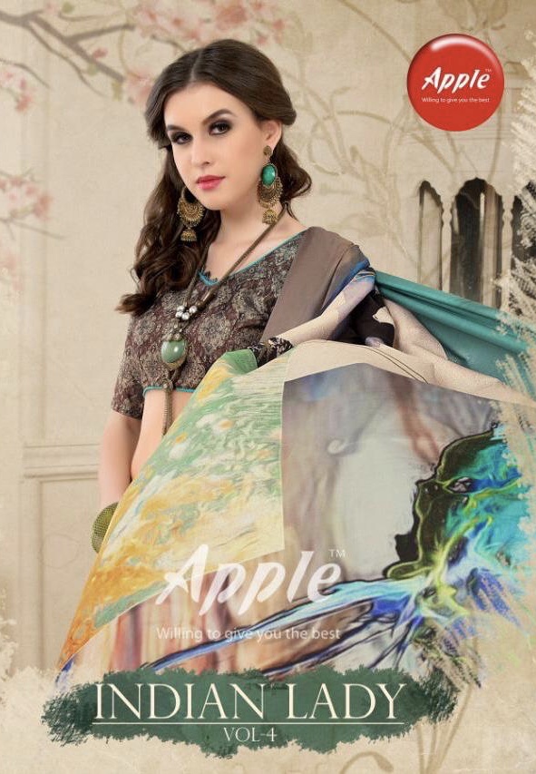 Indian Lady Vol 4 By Apple 2801 Series Fancy Kanjivaram Silk Printed Saree Catlog Wholesaler Surat