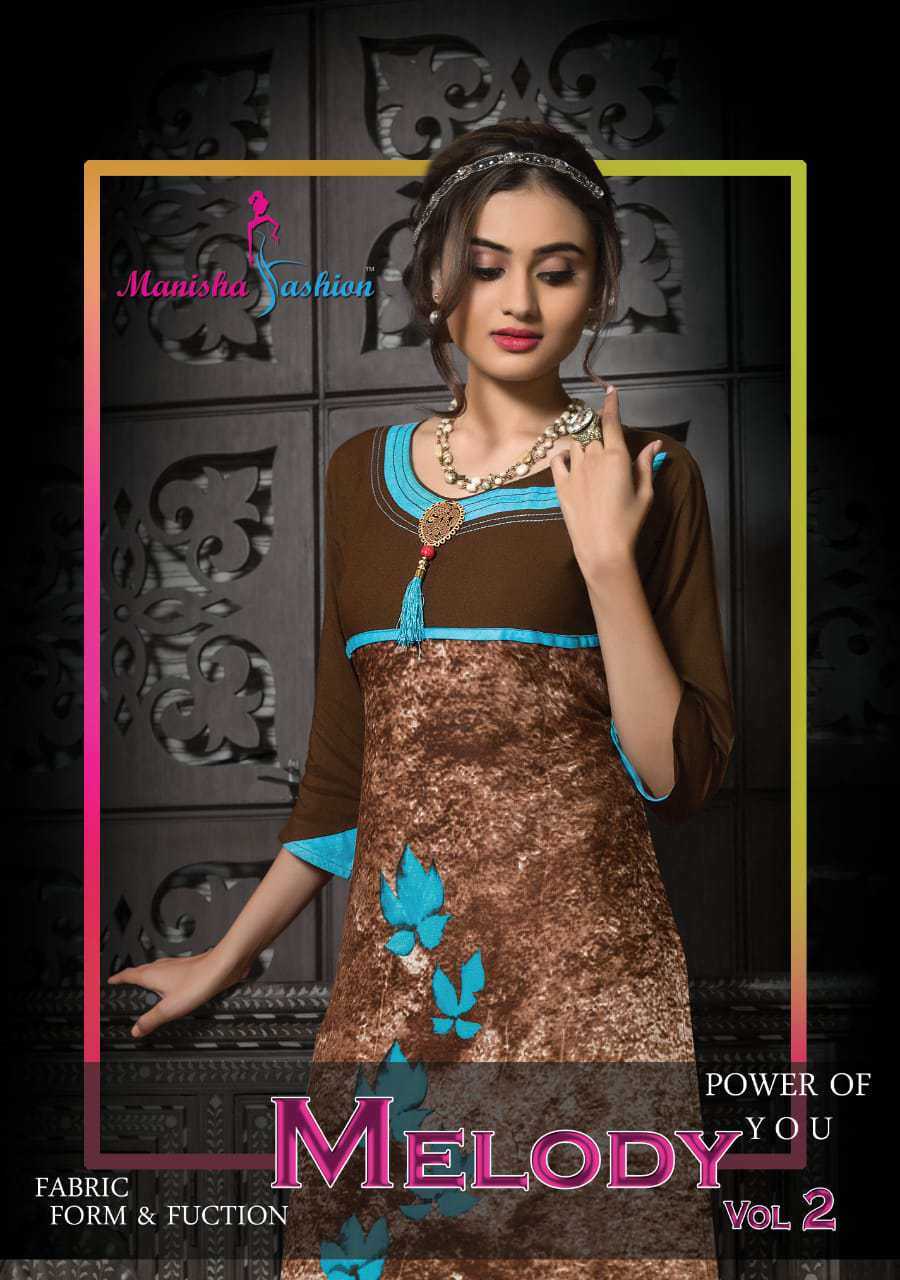 Melody By Manisha Fashion 2031 Series Fancy Reyon Printed Kurti Catlog Wholesale Dealer Surat