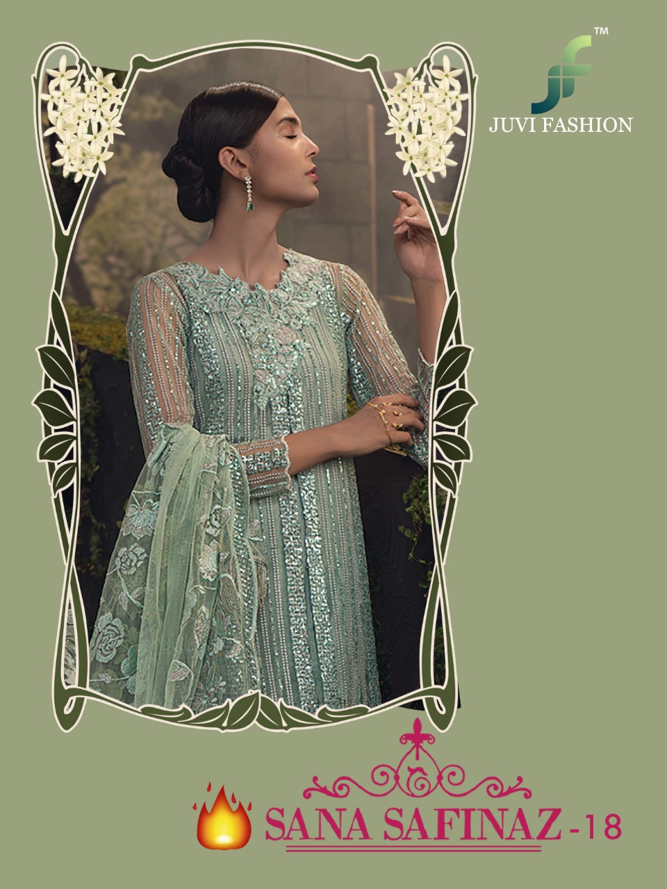 Sana Safinaz Vol 18 By Juvi Fashion 23001 Series Designer Georgette Pakistani Suit Collection Wholes...