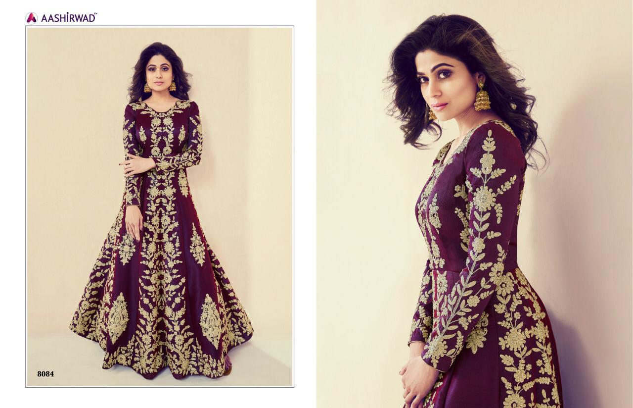 Saanvi By Aashirwad 8084 Hit Design Party Wear Gown Wholesaler Surat