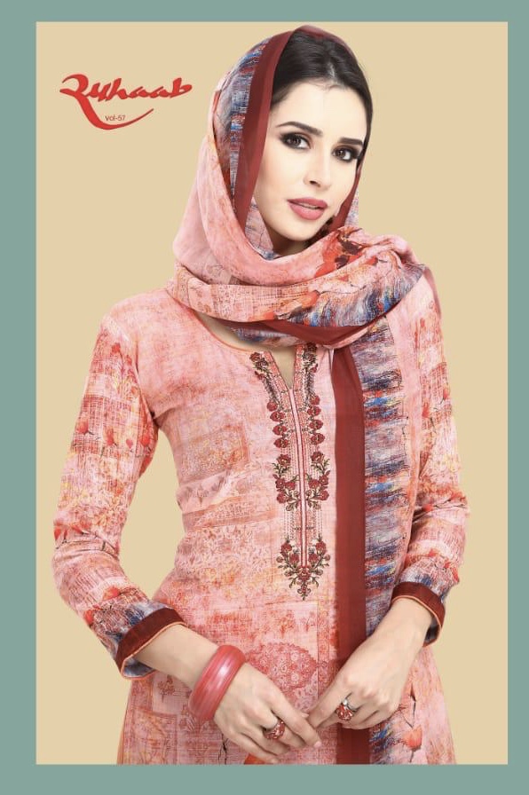 Ruhaab Vol 57 By Ruhaab 1751 Series Fancy Mesrain Digital Printed Salwar Kameez Catlog Wholesale Dea...
