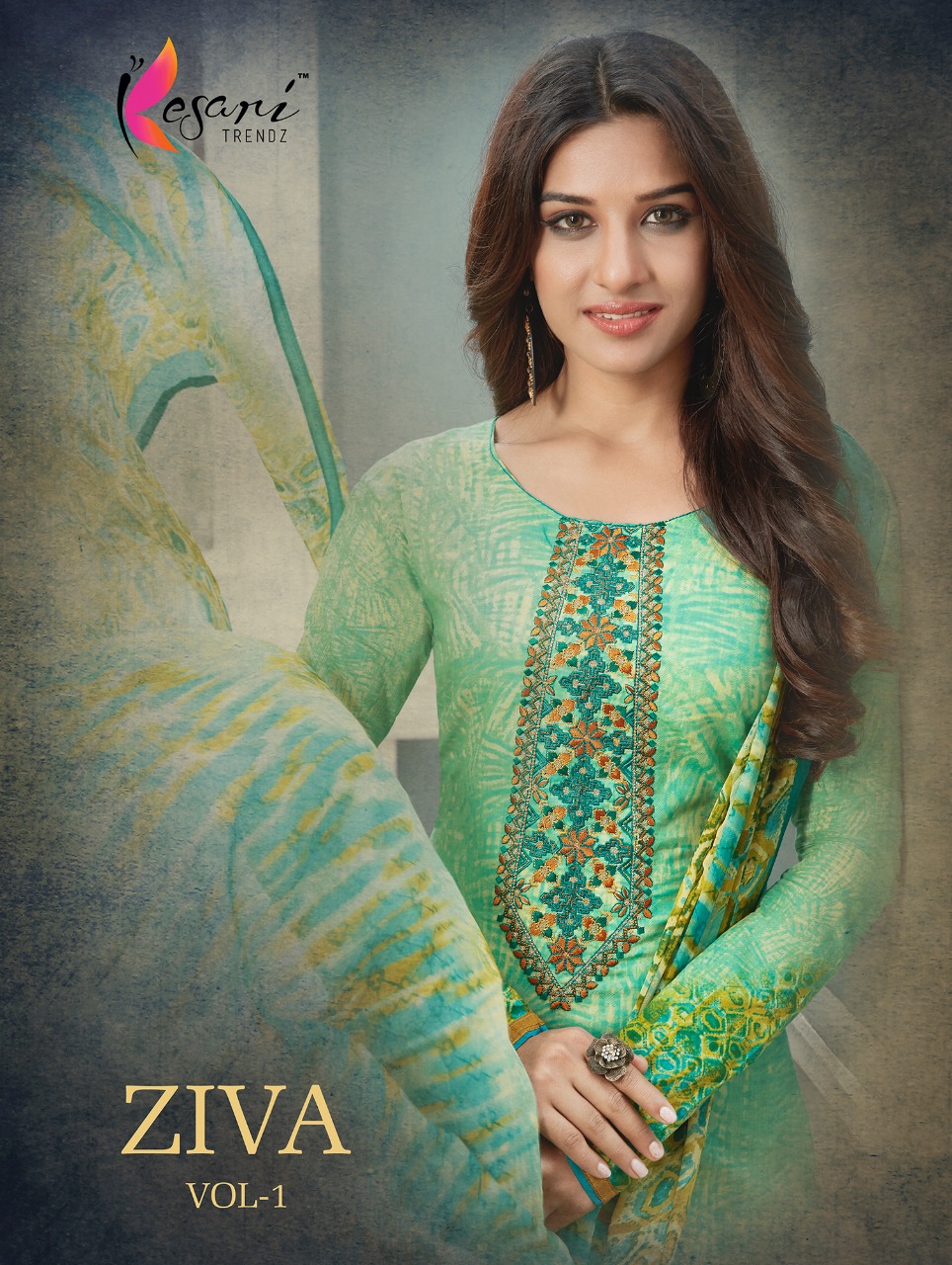 Kesari Trendz Ziva Vol 1 501 Series Cotton Print Emb Suits