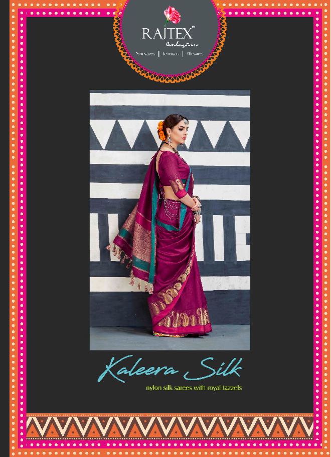 Rajtex Kaleera Silk 42001 Series Naylon Silk Saree