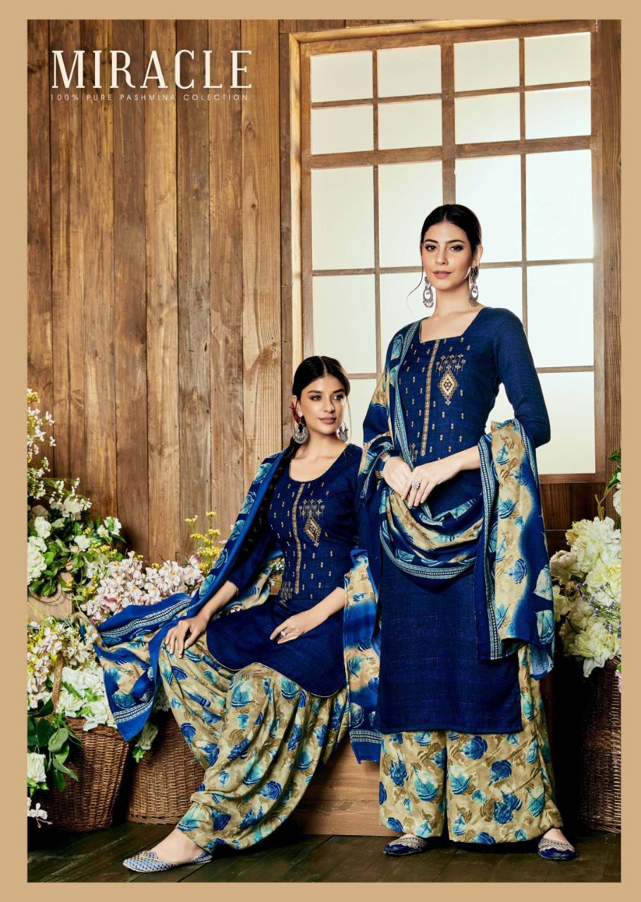 Miracle By Sargam Printes Fancy Pashmina Printed Patiala Salwar Kameez Catlog Wholesale Dealer Surat