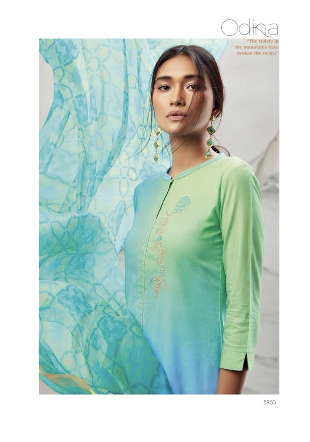 Ganga Odina 5946 Series Cotton Lawn Print Suit