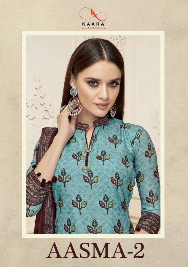 Aasma Vol 2 By Kaara 19001 Series Fancy Muslin Digital Printed Salwar Kameez Catlog Wholesaler Surat