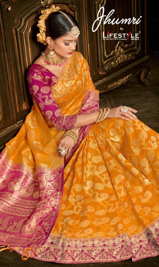 Jhumri By Lifestyle 55941 Series Silk Saree Catlog Wholesale Dealer And Supplier Surat