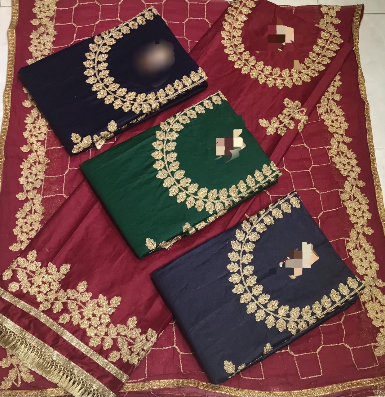 Dress Fancy Cotton Embroidery Salwar Kameez Material Collection Wholesaler Surat