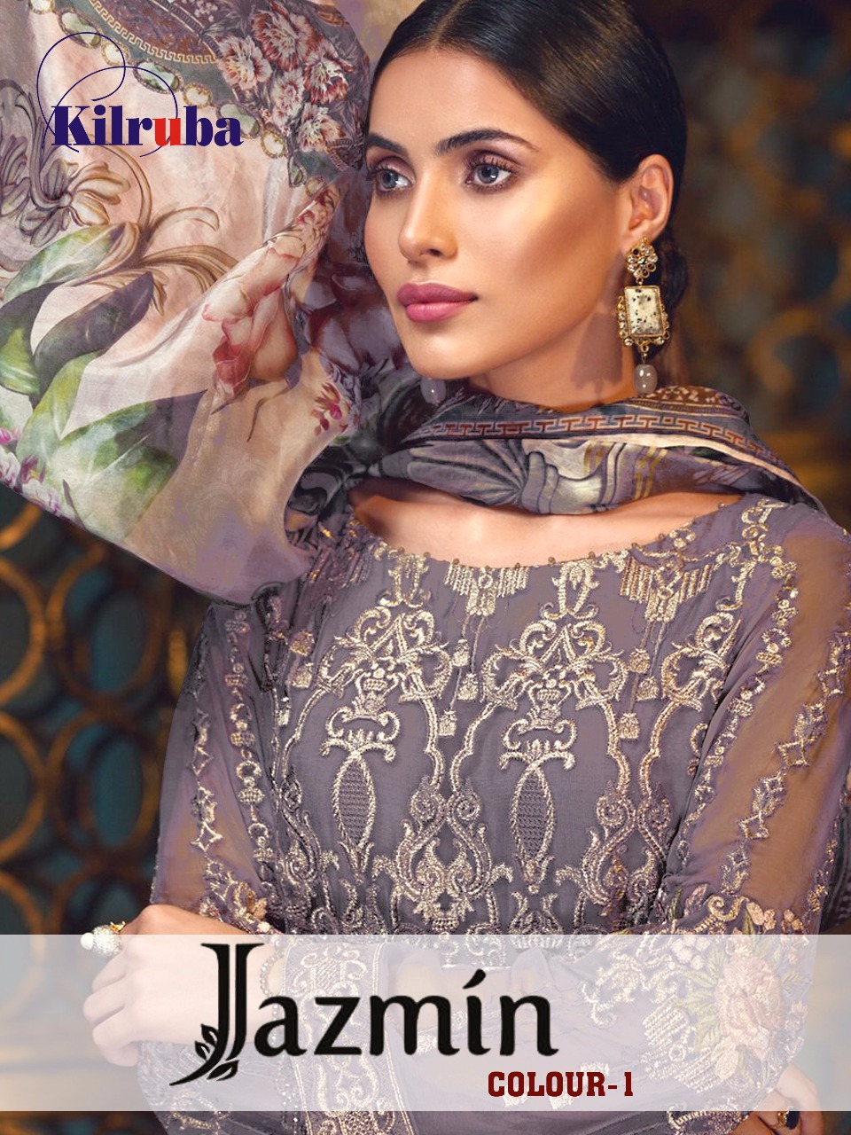 Jazmin Colour 1 Luxury Collection By Kilruba 02 Colours Fancy Salwar Kameez Collection Wholesaler Su...