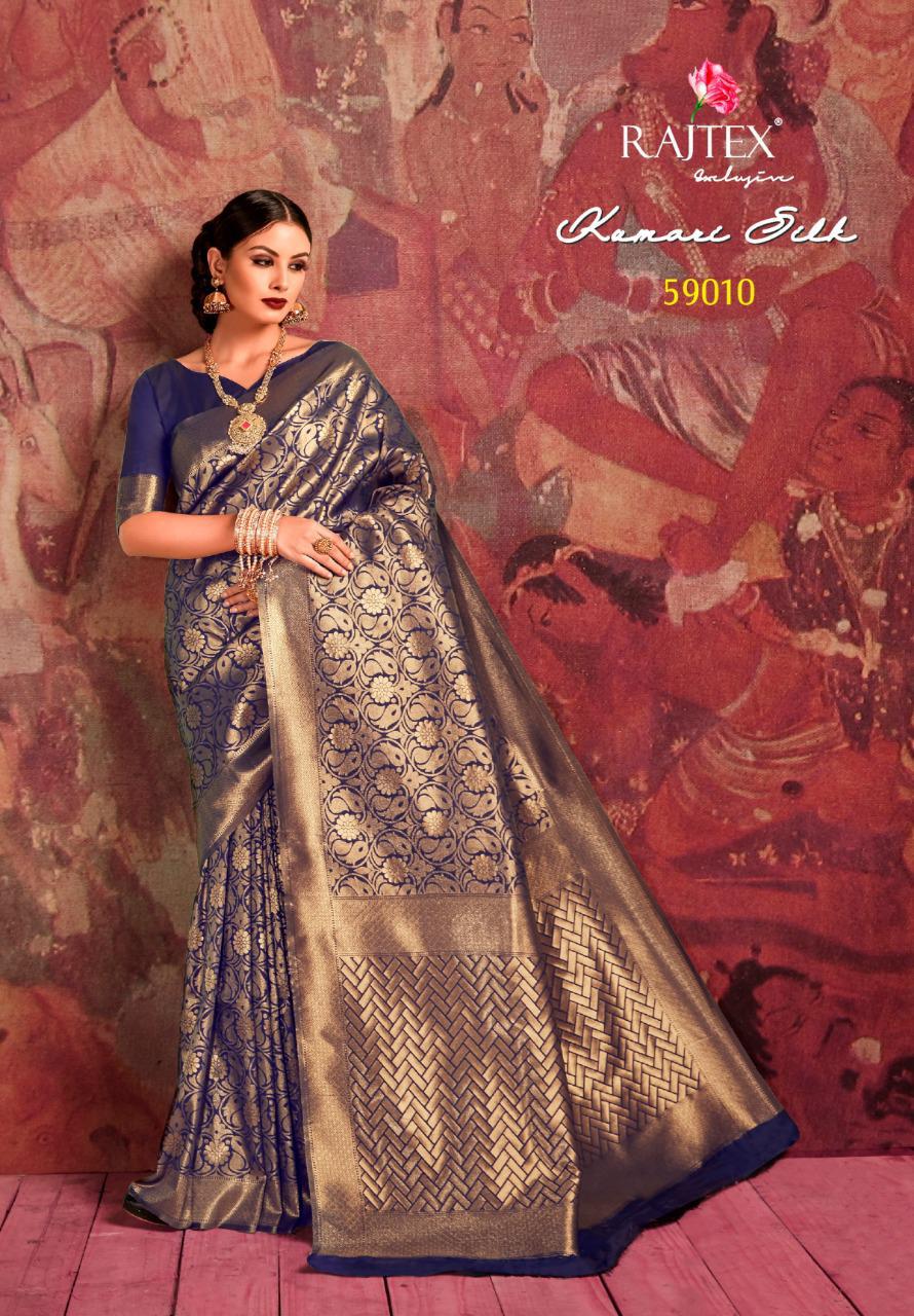 Kumari Silk By Raj Tex 59001 Series Fancy Party Wear Soft Silk Saree Catlog Wholesale Dealer Surat