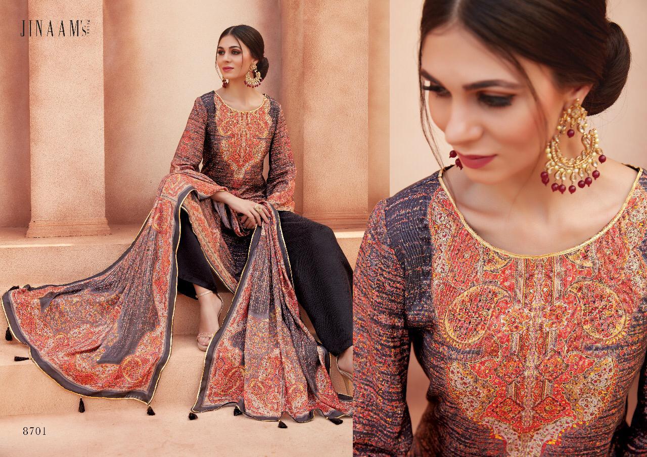 Saavi By Jinaam Jdpl 8701 Series Fancy Pashmina Digital Printed Salwar Kameez Catlog Wholesale Deale...