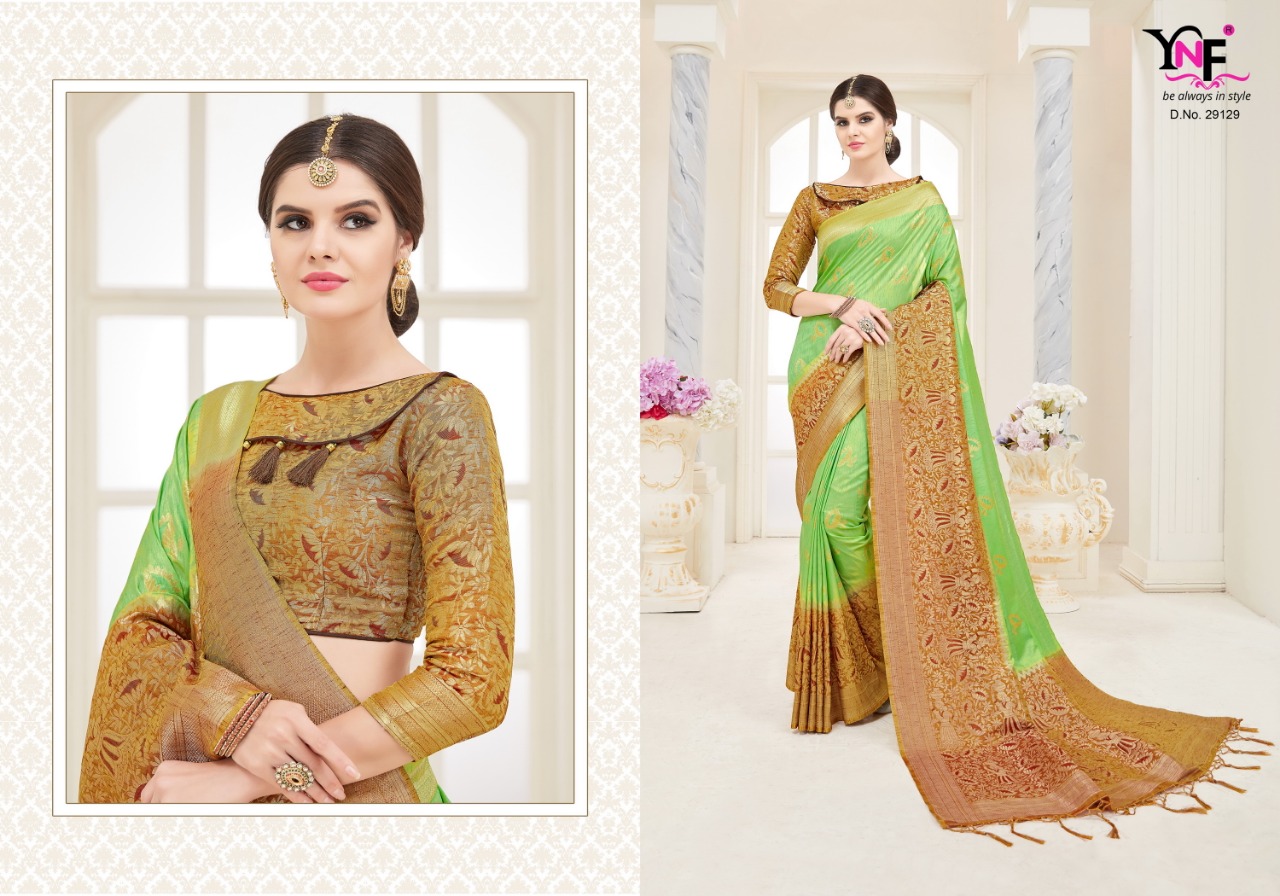 Parisera By Yadunandan Fashion 29129 Series Designer Party Wear Nylon Silk Saree Catlog Wholesale De...