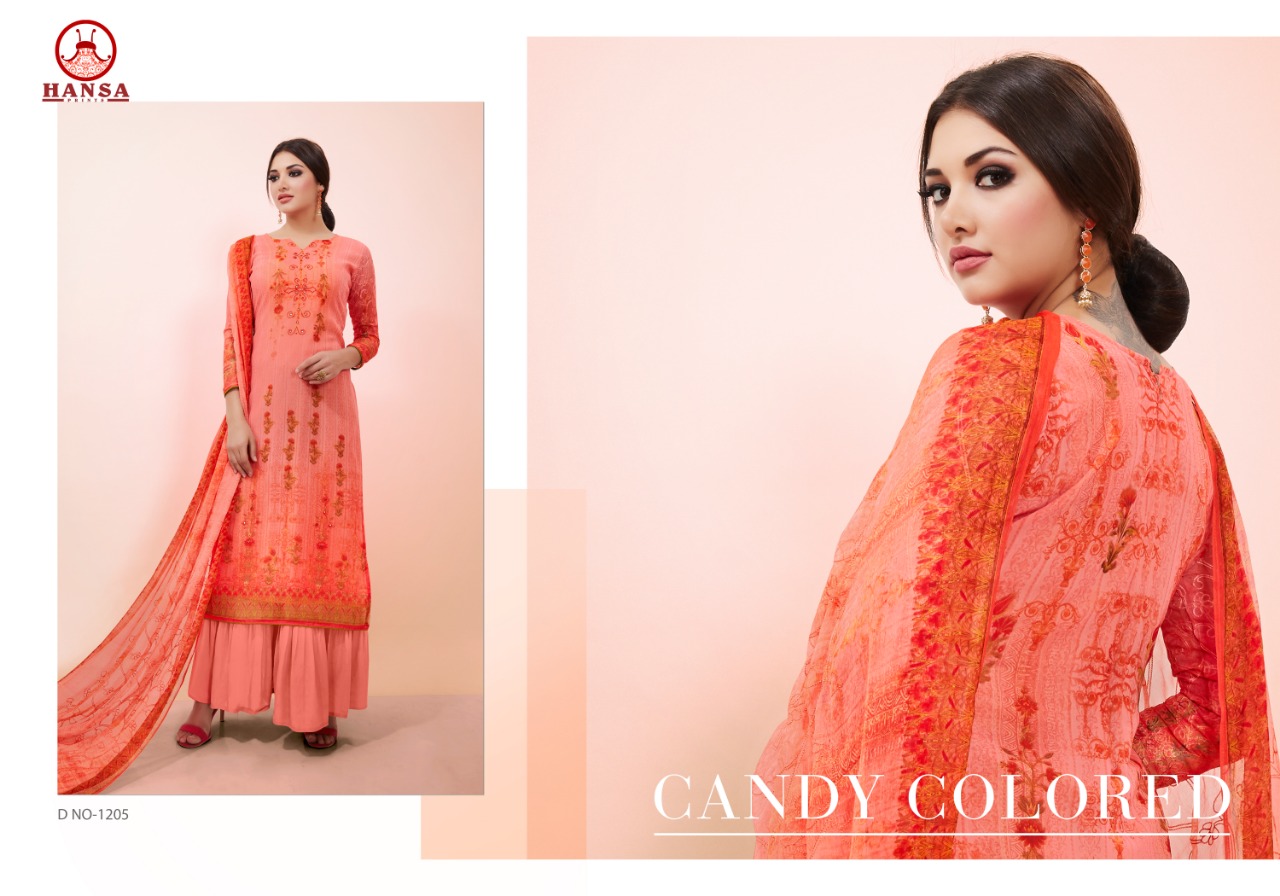 Husna Ara Vol 12 By Hansa Prints 1201 Series Georget Digital Print Salwar Kameez Catlog Wholesale De...