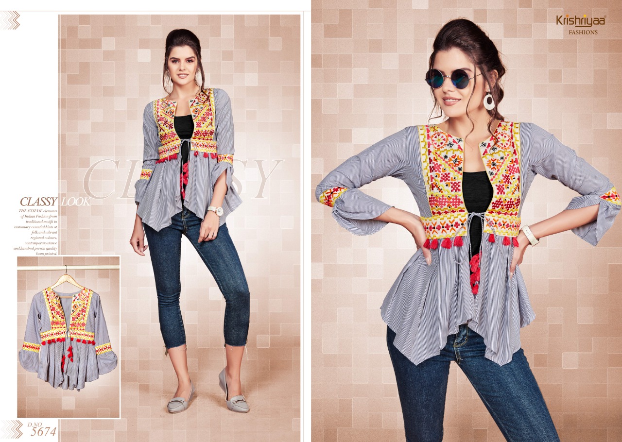 Maxima Vol 3 By Krishriyaa 5671 Series Fancy Designer Kurti Catlog Wholesale Dealer And Supplier Sur...