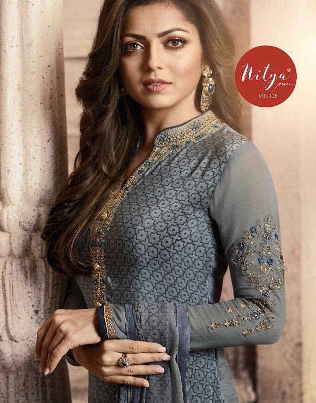 Nitya Vol 129 By Lt Fabrics 2901 Series Fancy Crepe Printed Salwar Kameez Catlog Wholesale Dealer Su...