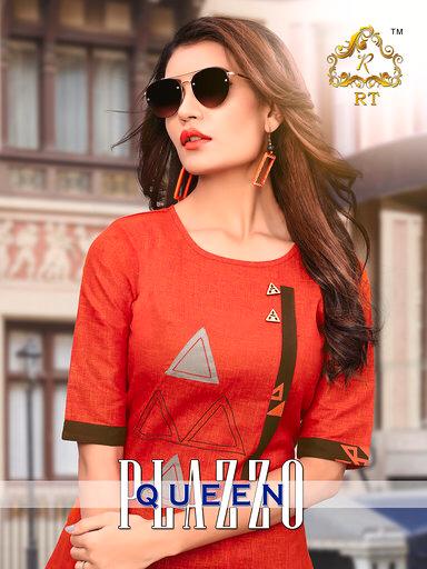 Plazzo Queen By Rt 4001 Series Fancy Reyon Kurti With Plazzo Collection Wholesale Dealer Surat