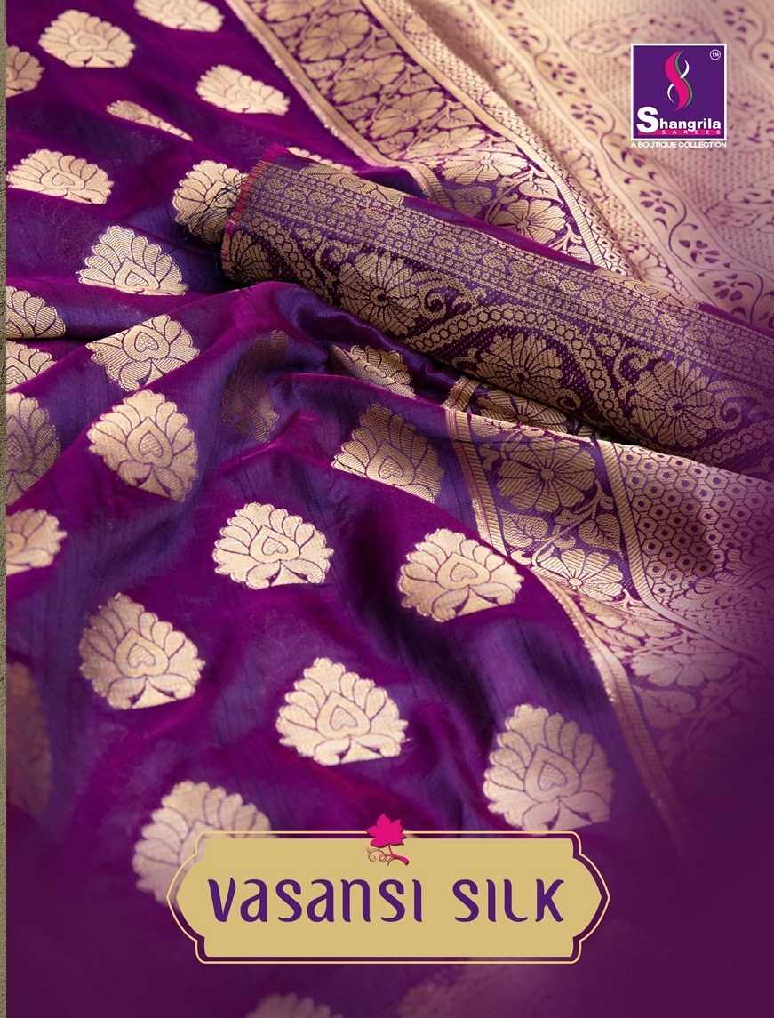 Vasansi Silk By Shangrila 5161 Series Fancy Silk Party Wear Saree Catlog Wholesale Dealer Surat
