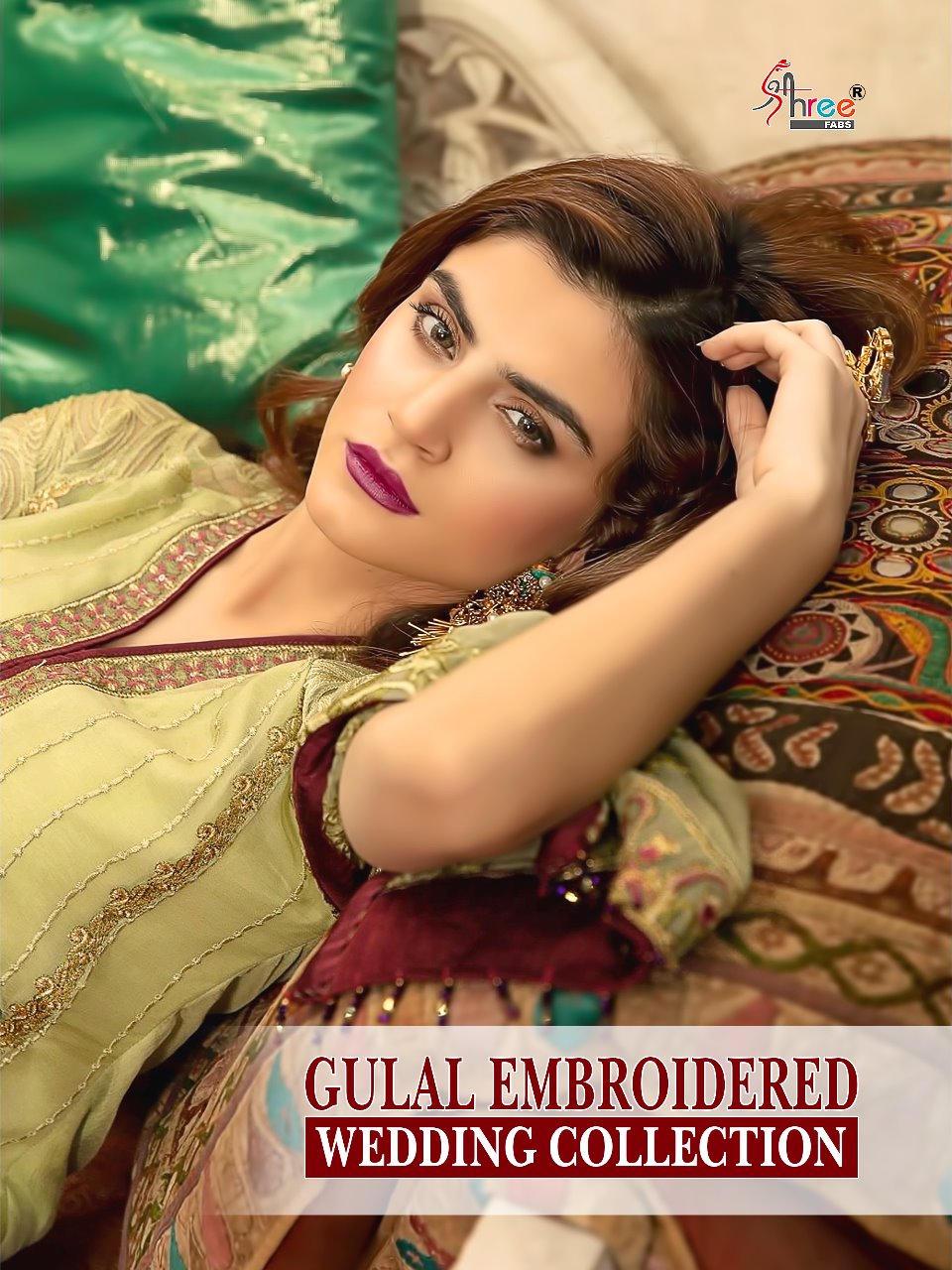 Gulal Embroidered Wedding Collection By Shree Fabs 1001 Series Designer Fox Georgette Embroidery Pak...